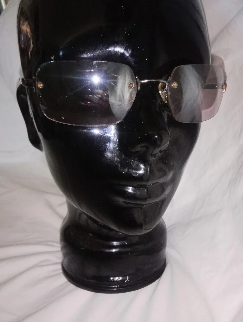 Designer Frameless Sunglasses Reflective Coating Brown Fade Lens